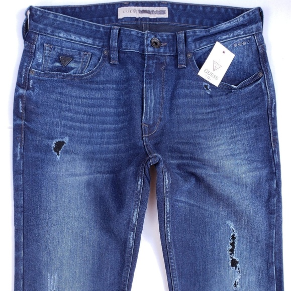 New Guess Slim Taper Men's Jeans SZ 32 - Picture 3 of 7